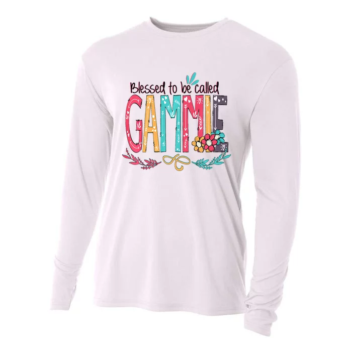 Blessed To Be Called Gammie Colorful Grandma Cooling Performance Long Sleeve Crew