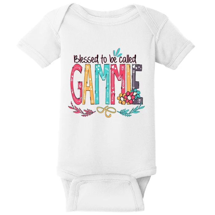 Blessed To Be Called Gammie Colorful Grandma Baby Bodysuit