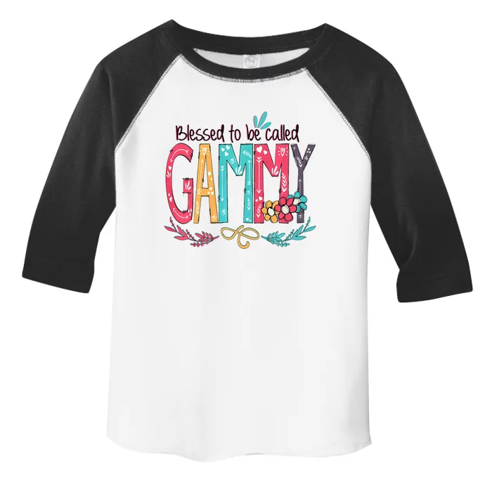 Blessed To Be Called Gammy Colorful Grandma Toddler Fine Jersey T-Shirt