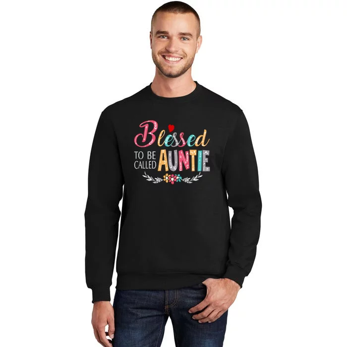 Blessed To Be Called Auntie Colorful Art MotherS Day Sweatshirt