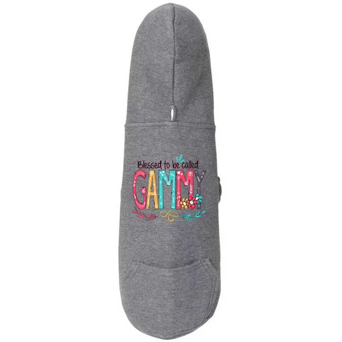 Blessed To Be Called Gammy Colorful Grandma Doggie 3-End Fleece Hoodie