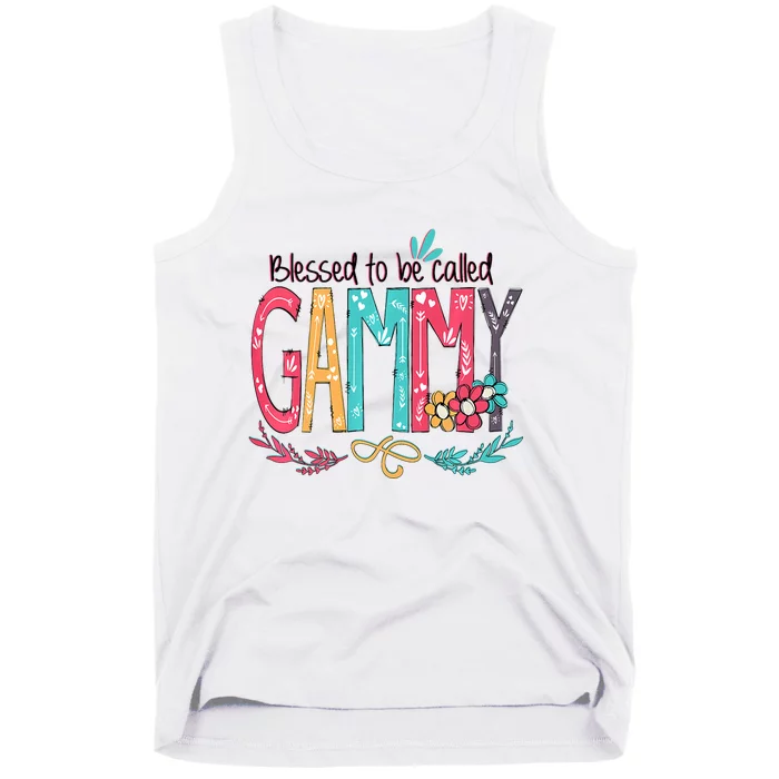 Blessed To Be Called Gammy Colorful Grandma Tank Top