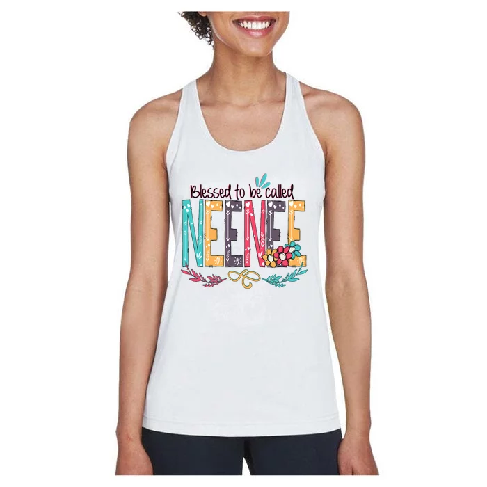 Blessed To Be Called Neenee Colorful Gifts Women's Racerback Tank