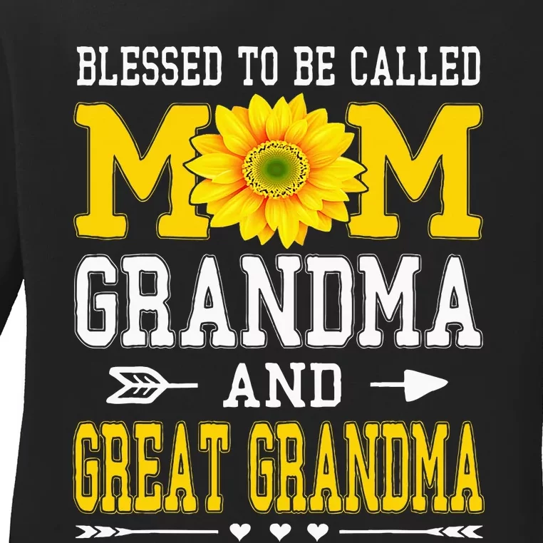 Blessed To Be Called Mom Grandma Great Grandma MotherS Day Ladies Long Sleeve Shirt