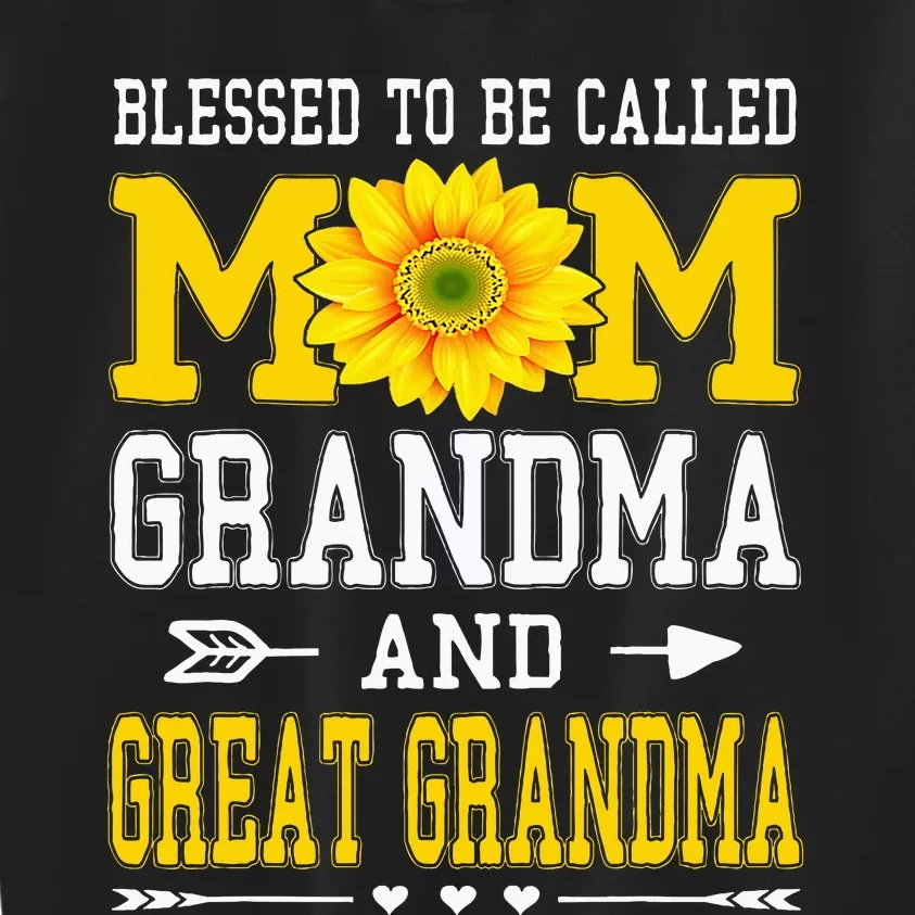 Blessed To Be Called Mom Grandma Great Grandma MotherS Day Kids Sweatshirt