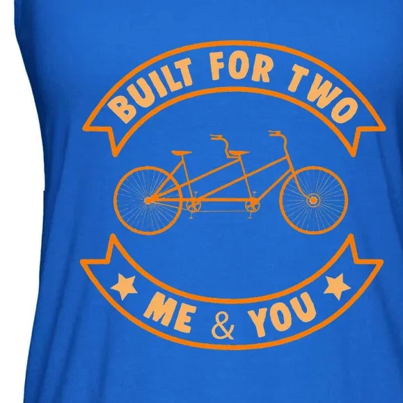 Built Two Bike Tandem Bicycle Bike Cycling Riding Gift Ladies Essential Flowy Tank