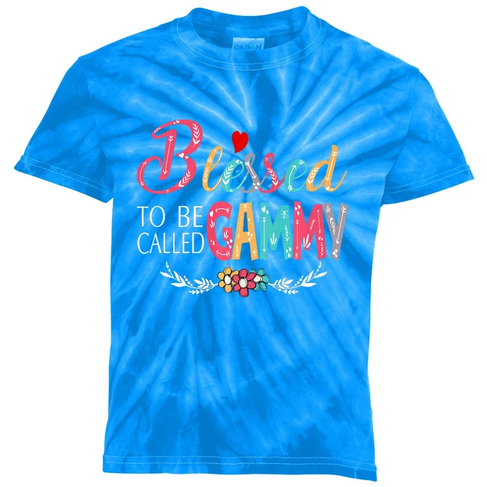 Blessed To Be Called Gammy Colorful Art Kids Tie-Dye T-Shirt