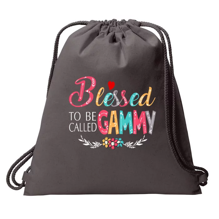 Blessed To Be Called Gammy Colorful Art Drawstring Bag