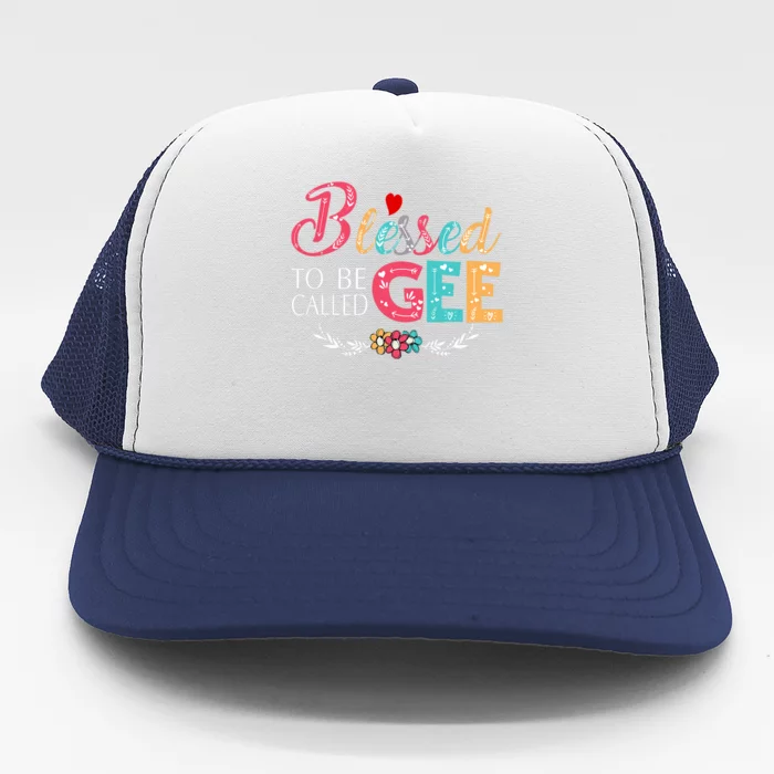 Blessed To Be Called Gee Colorful Art Trucker Hat