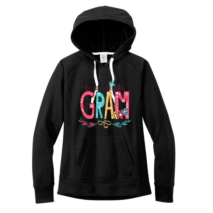 Blessed To Be Called Gram Colorful Grandma Women's Fleece Hoodie