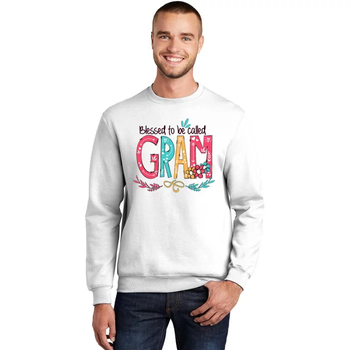 Blessed To Be Called Gram Colorful Grandma Sweatshirt