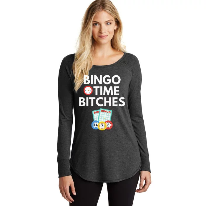 Bingo Time Bitches Funny Game Lover Gift Humor Women's Perfect Tri Tunic Long Sleeve Shirt