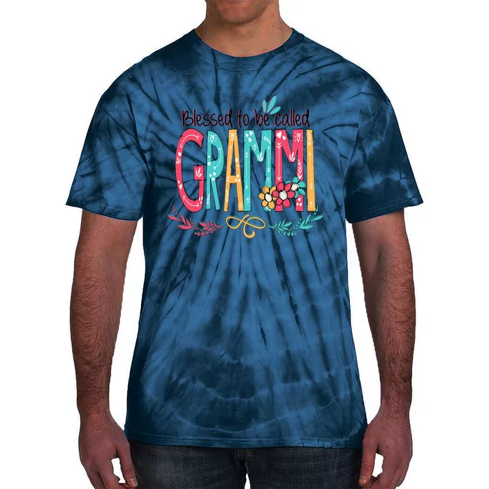 Blessed To Be Called Grammi Colorful Grandma Tie-Dye T-Shirt