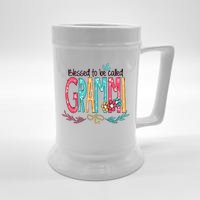 Blessed To Be Called Grammi Colorful Grandma Beer Stein