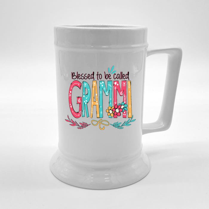 Blessed To Be Called Grammi Colorful Grandma Beer Stein