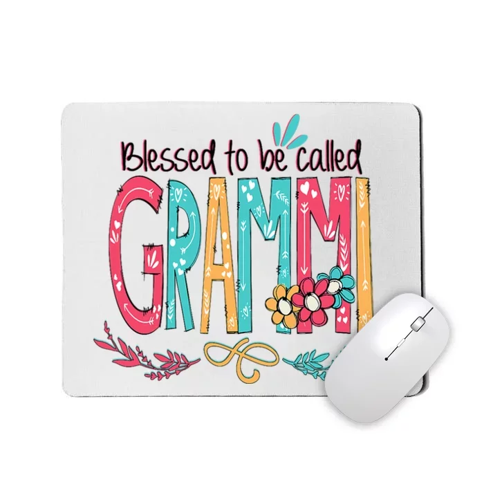 Blessed To Be Called Grammi Colorful Grandma Mousepad