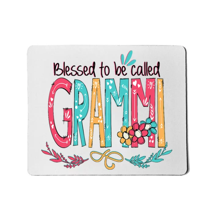 Blessed To Be Called Grammi Colorful Grandma Mousepad