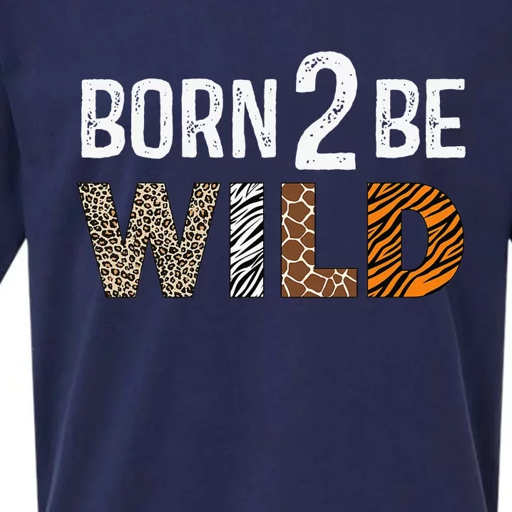 Born Two be Wild Zoo Birthday Safari Jungle Family Matching Sueded Cloud Jersey T-Shirt