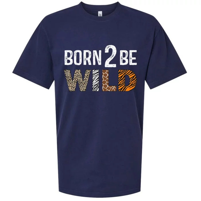 Born Two be Wild Zoo Birthday Safari Jungle Family Matching Sueded Cloud Jersey T-Shirt