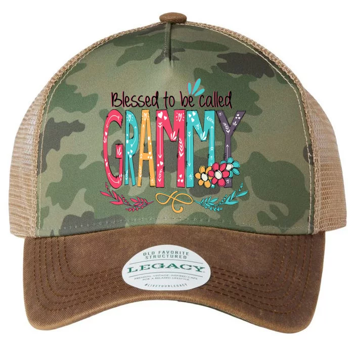 Blessed To Be Called Grammy Colorful Grandma Legacy Tie Dye Trucker Hat