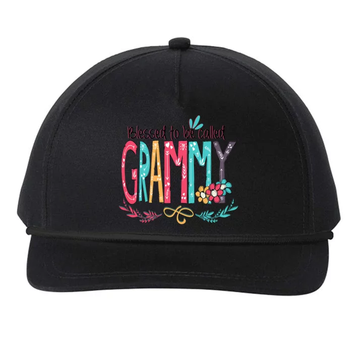 Blessed To Be Called Grammy Colorful Grandma Snapback Five-Panel Rope Hat