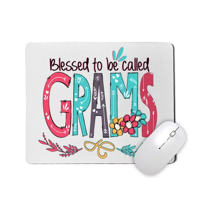 Blessed To Be Called Grams Colorful Grandma Mousepad