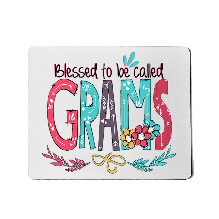 Blessed To Be Called Grams Colorful Grandma Mousepad