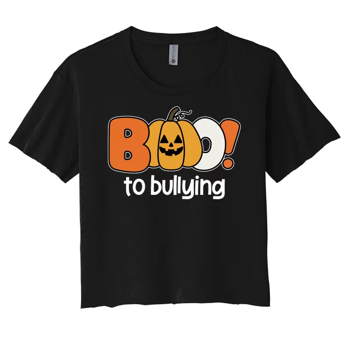 Boo To Bullying Anti Bullying Halloween Women's Crop Top Tee