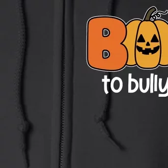 Boo To Bullying Anti Bullying Halloween Full Zip Hoodie