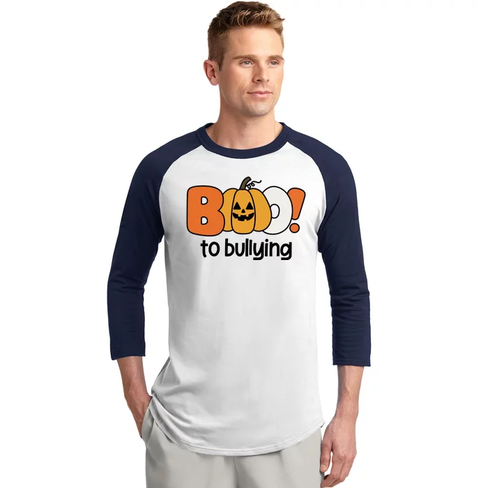 Boo To Bullying Anti Bullying Halloween Baseball Sleeve Shirt