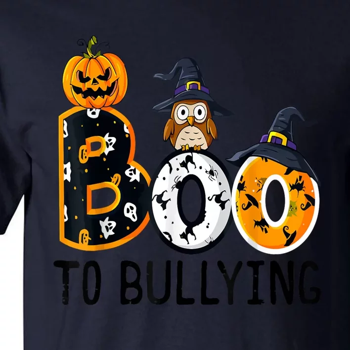 Boo To Bullying Orange Unity Day Anti Bullying Halloween Tall T-Shirt