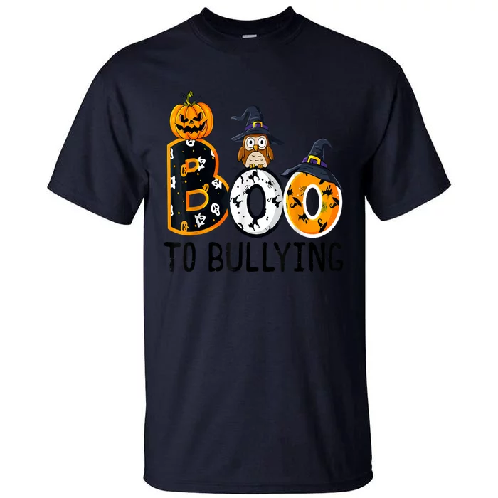 Boo To Bullying Orange Unity Day Anti Bullying Halloween Tall T-Shirt