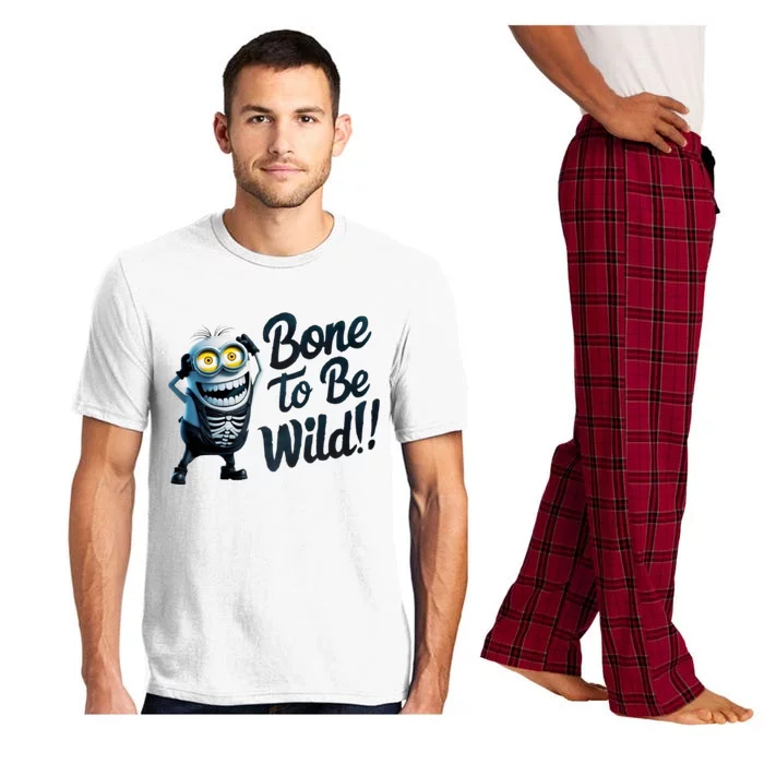 Bone To Be Wild Halloween Digital Minion Pajama Set