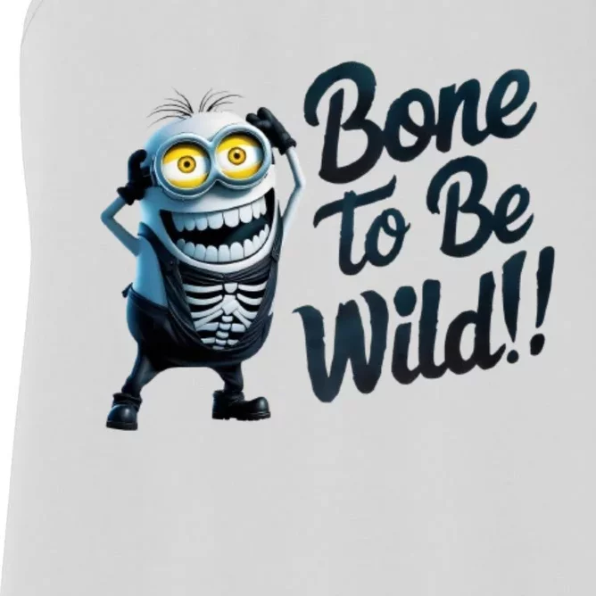 Bone To Be Wild Halloween Digital Minion Women's Racerback Tank