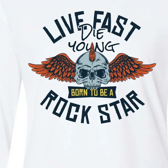 Born To Be Rock Star Womens Cotton Relaxed Long Sleeve T-Shirt