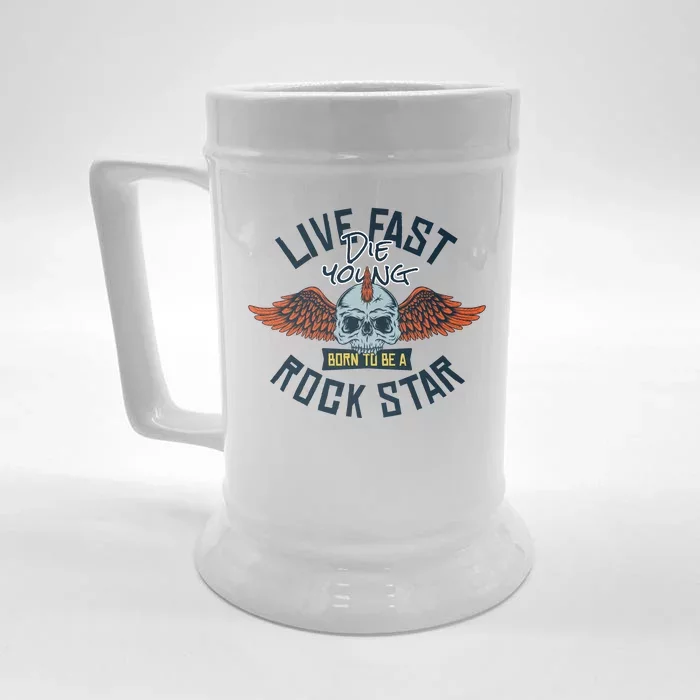 Born To Be Rock Star Front & Back Beer Stein