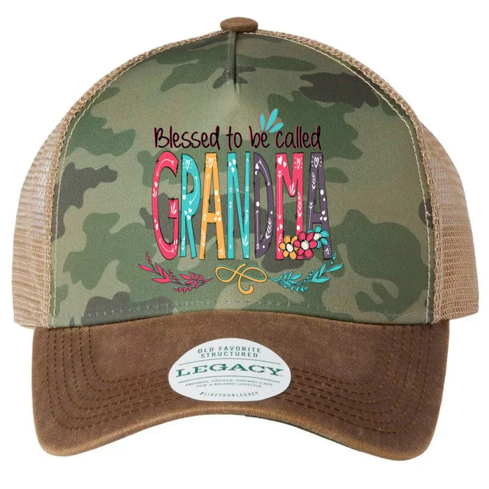 Blessed To Be Called Grandma Colorful Grandma Legacy Tie Dye Trucker Hat