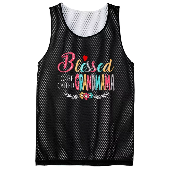 Blessed To Be Called Grandmama Colorful Art Mesh Reversible Basketball Jersey Tank