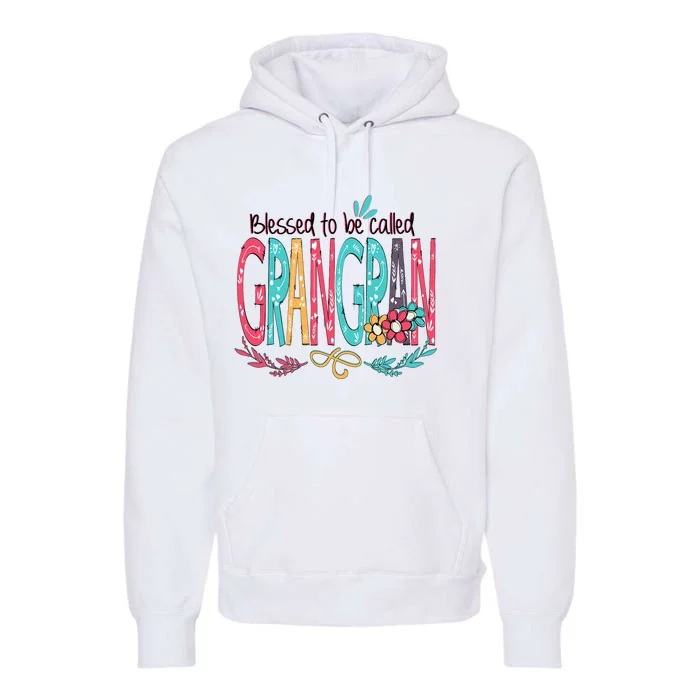 Blessed To Be Called Grangran Colorful Grandma Premium Hoodie