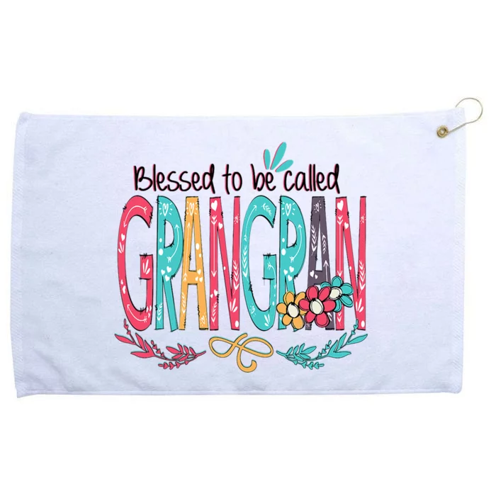 Blessed To Be Called Grangran Colorful Grandma Grommeted Golf Towel