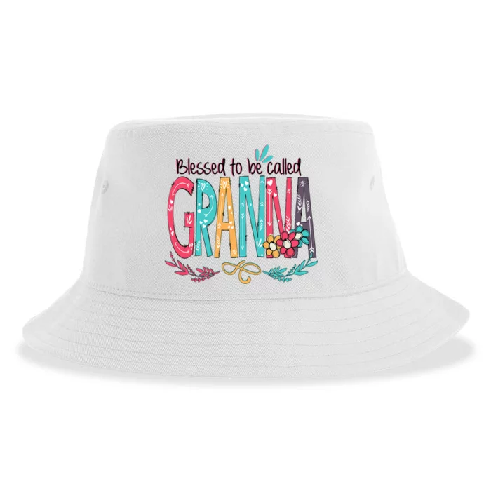 Blessed To Be Called Granna Colorful Grandma Sustainable Bucket Hat