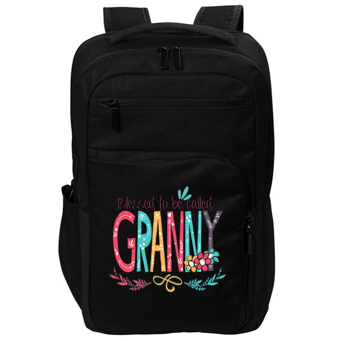 Blessed To Be Called Granny Colorful Grandma Impact Tech Backpack