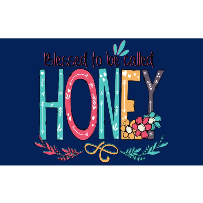 Blessed To Be Called Honey Colorful Grandma Bumper Sticker