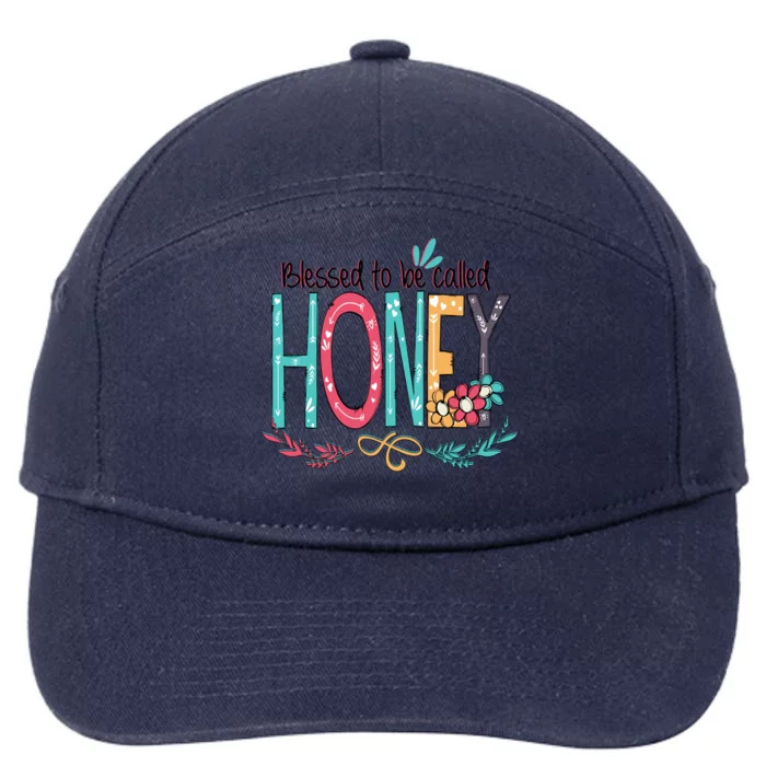 Blessed To Be Called Honey Colorful Grandma 7-Panel Snapback Hat