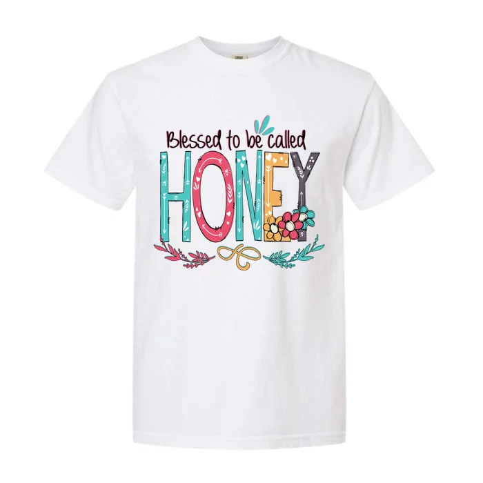 Blessed To Be Called Honey Colorful Grandma Garment-Dyed Heavyweight T-Shirt