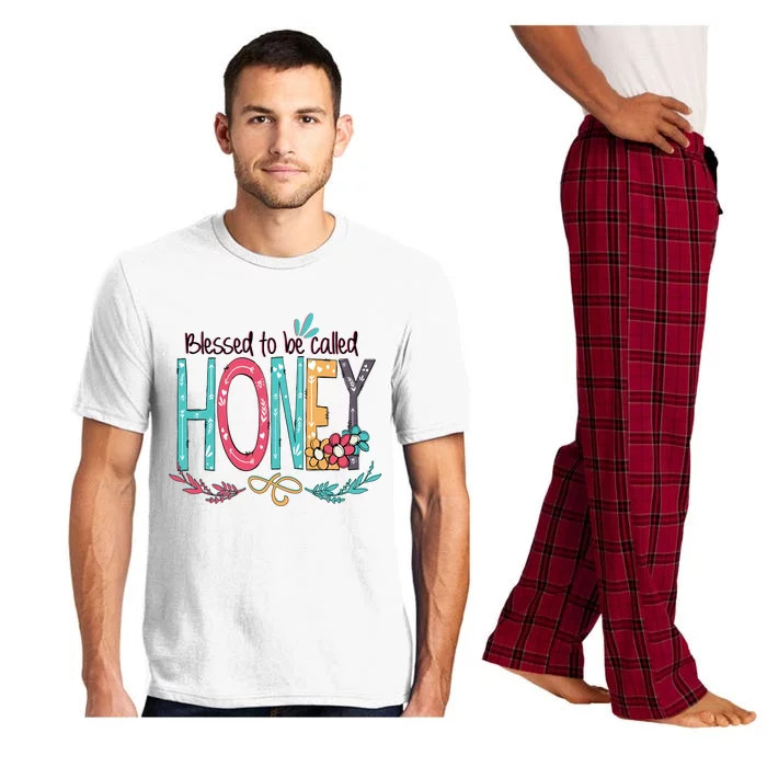 Blessed To Be Called Honey Colorful Grandma Pajama Set