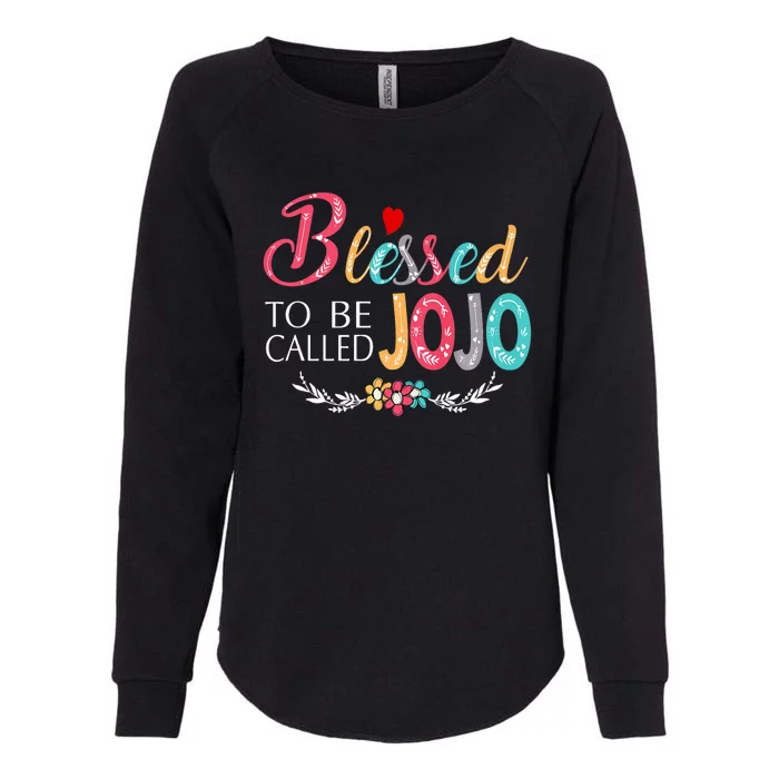 Blessed To Be Called Jojo Colorful Art Womens California Wash Sweatshirt