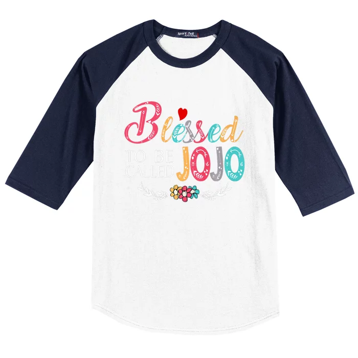 Blessed To Be Called Jojo Colorful Art Baseball Sleeve Shirt