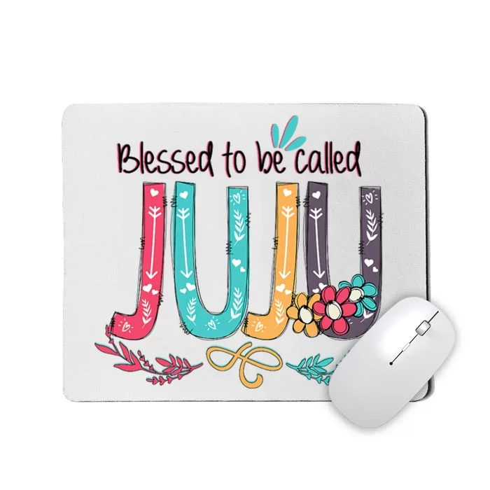 Blessed To Be Called Juju Colorful Grandma Mousepad