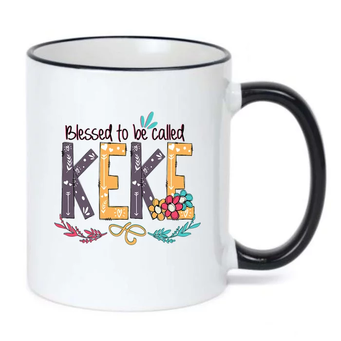 Blessed To Be Called Keke Colorful Grandma Black Color Changing Mug